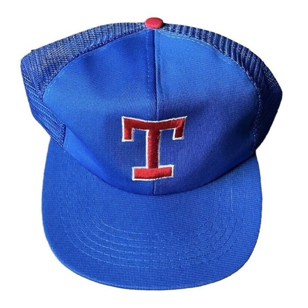 NOS Texas Rangers MLB Trucker Hat Cap Green Underbill 80s 90s Vintage Men
